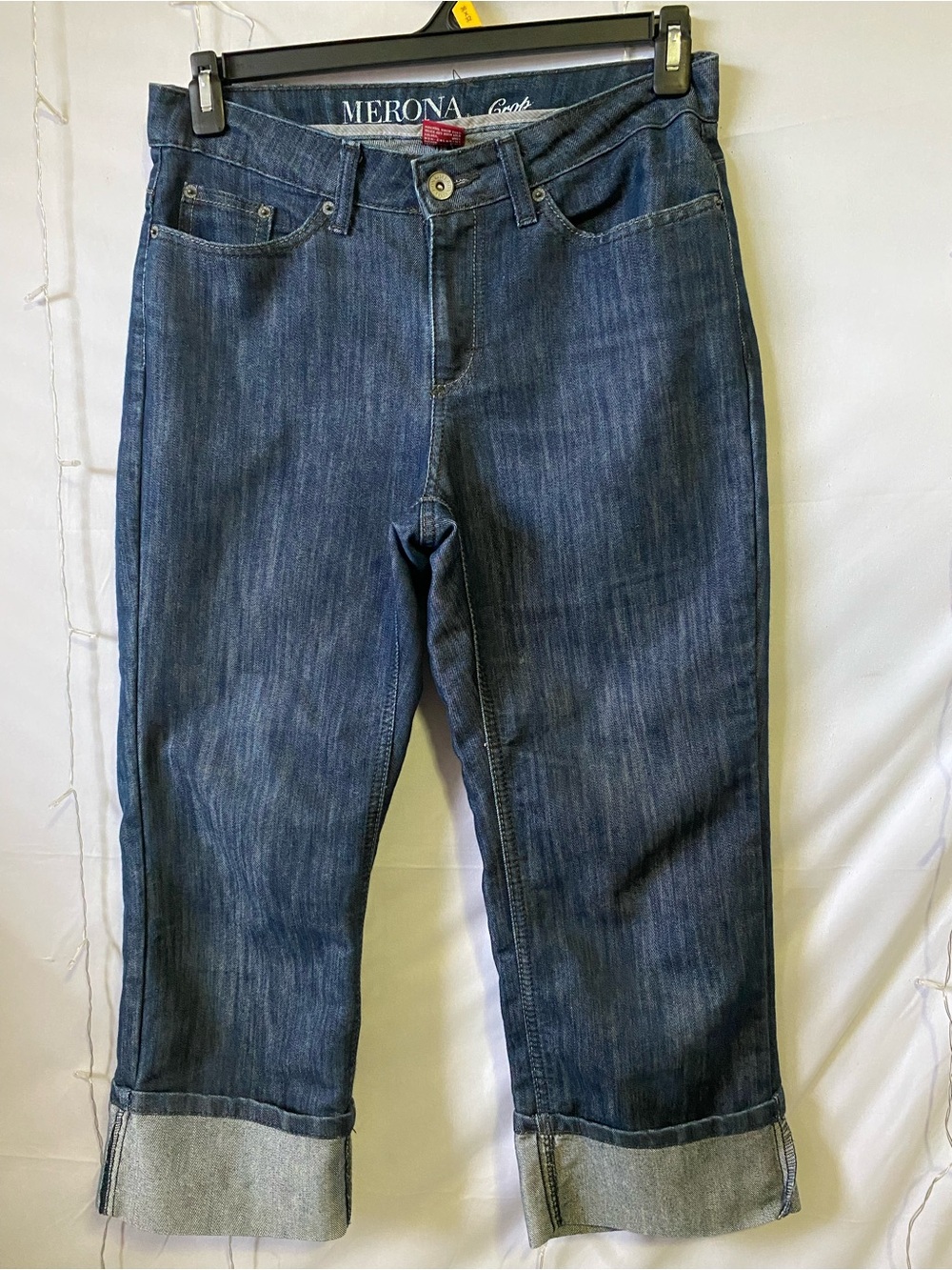 Merona Dark Blue Cropped Cuffed Jeans